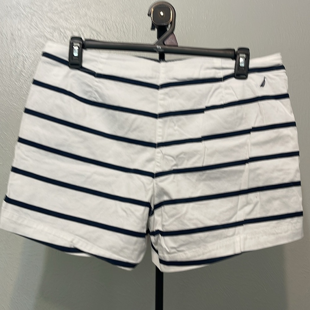 Nautica Blue and White Striped Shorts